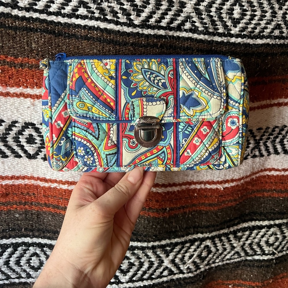 Blue Vera Bradley Wristlet